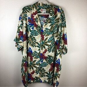 Men's Hawaiian Shirt, Size 3XL, Tropical Graphics, Made in Hawaii by Hilo Hattie